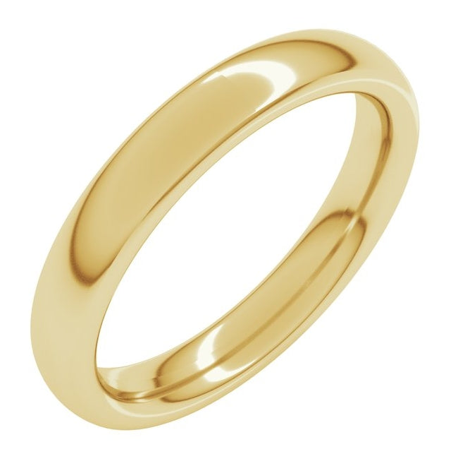 14K Yellow Or White Or Rose Gold Or Sterling Silver Or Platinum Heavyweight Comfort-Fit European-Style Band
