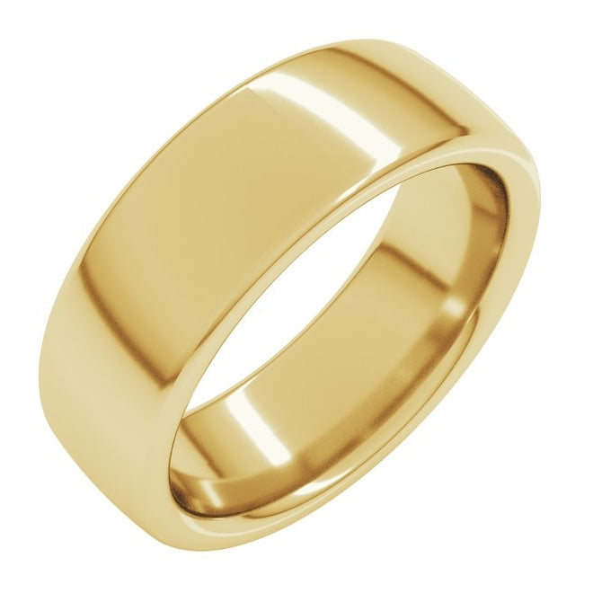 14K Yellow Or White Or Rose Gold Or Sterling Silver Or Platinum Heavyweight Comfort-Fit European-Style Band