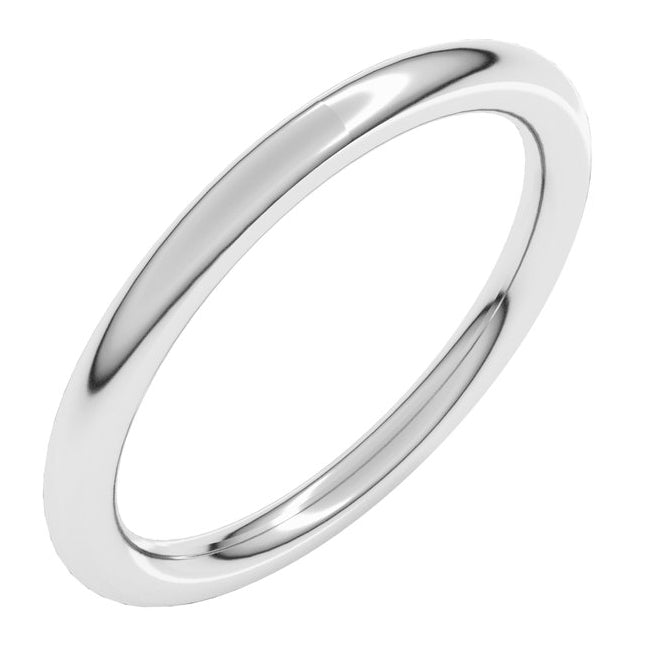 14K Yellow Or White Or Rose Gold Or Sterling Silver Or Platinum Heavyweight Comfort-Fit European-Style Band