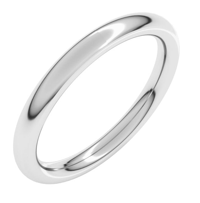 14K Yellow Or White Or Rose Gold Or Sterling Silver Or Platinum Heavyweight Comfort-Fit European-Style Band