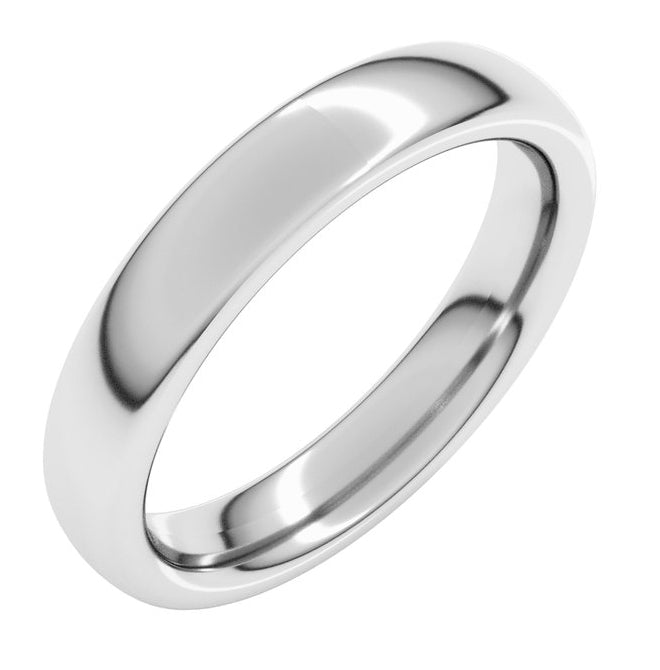 14K Yellow Or White Or Rose Gold Or Sterling Silver Or Platinum Heavyweight Comfort-Fit European-Style Band