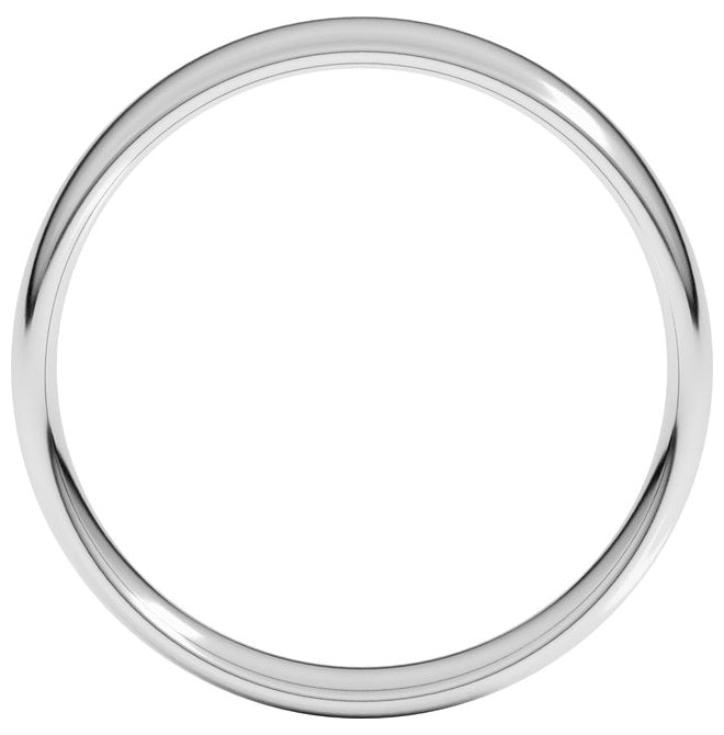 14K Yellow Or White Gold O Platinum Lightweight Comfort-Fit European-Style Band