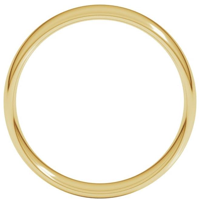 10K Yellow Gold Lightweight Comfort-Fit European-Style Band