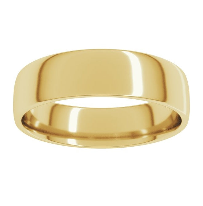10K Yellow Gold Lightweight Comfort-Fit European-Style Band