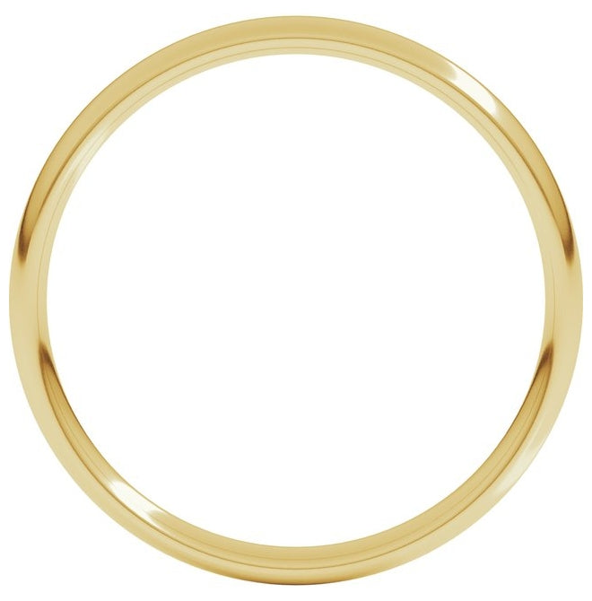 14K Yellow Or White Gold O Platinum Lightweight Comfort-Fit European-Style Band