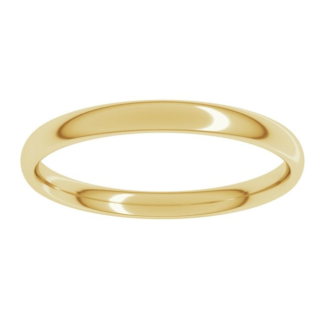 14K Yellow Or White Gold O Platinum Lightweight Comfort-Fit European-Style Band