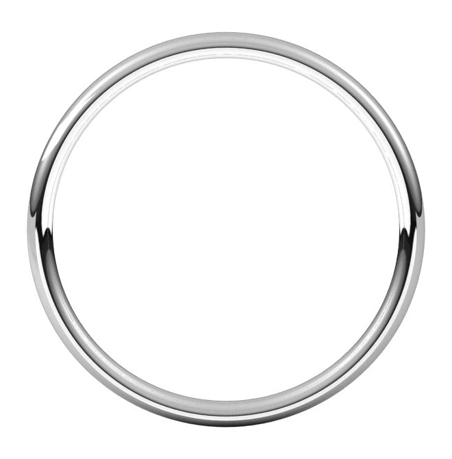 14K Yellow Or White Gold O Platinum Lightweight Comfort-Fit European-Style Band