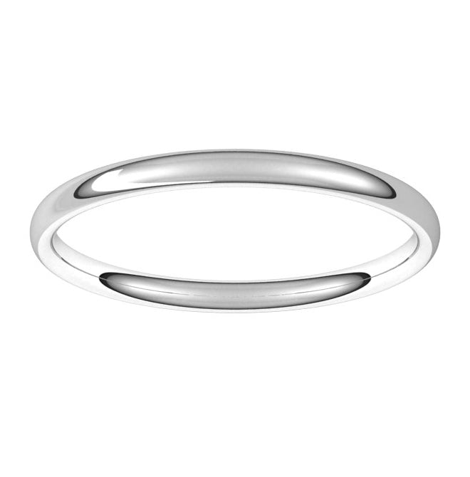 14K Yellow Or White Gold O Platinum Lightweight Comfort-Fit European-Style Band