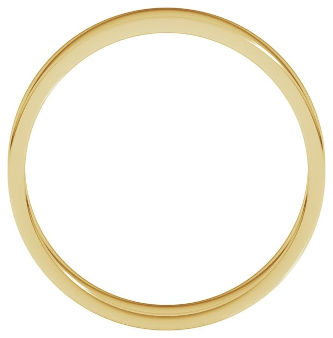 14K Yellow Or White Or Rose Gold Or Platinum Flat Band