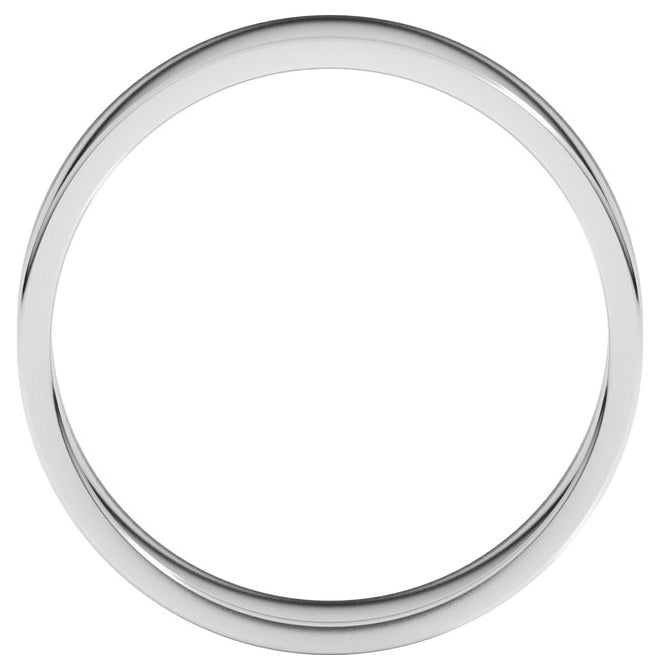 14K Yellow Or White Or Rose Gold Or Platinum Flat Band