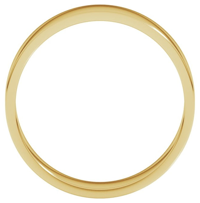 14K Yellow Or White Or Rose Gold Or Platinum Flat Band