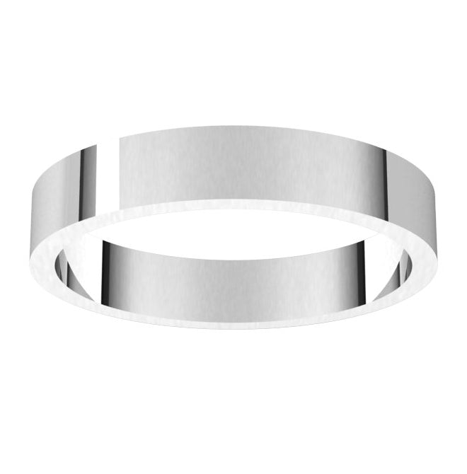 14K Yellow Or White Or Rose Gold Or Platinum Flat Band