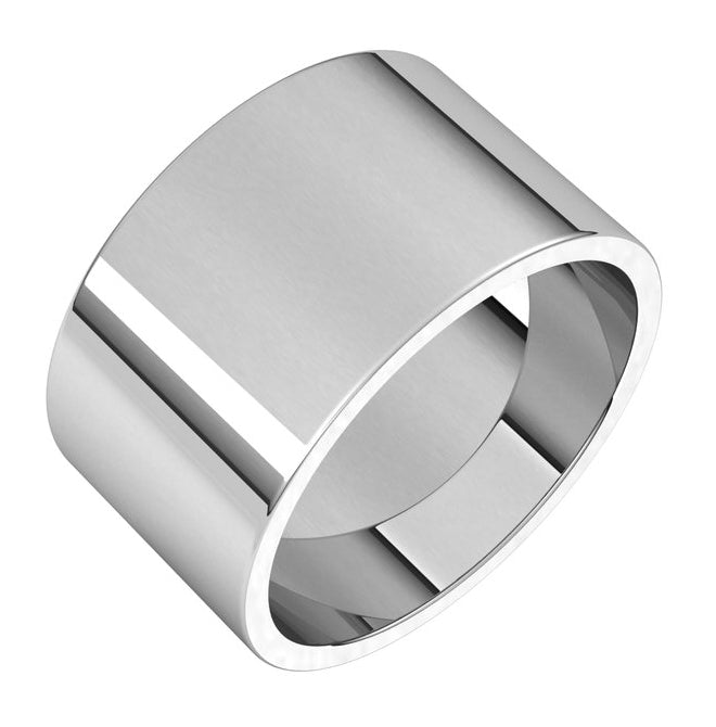 14K Yellow Or White Or Rose Gold Or Platinum Flat Band