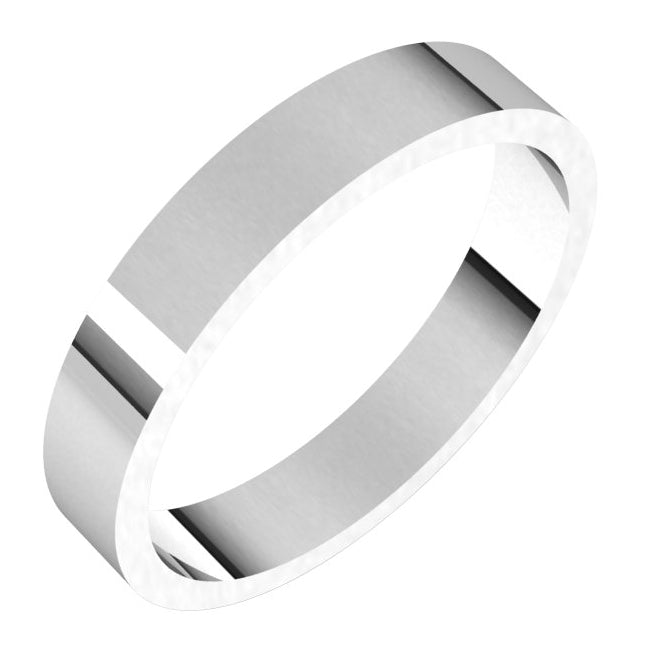 14K Yellow Or White Or Rose Gold Or Platinum Flat Band