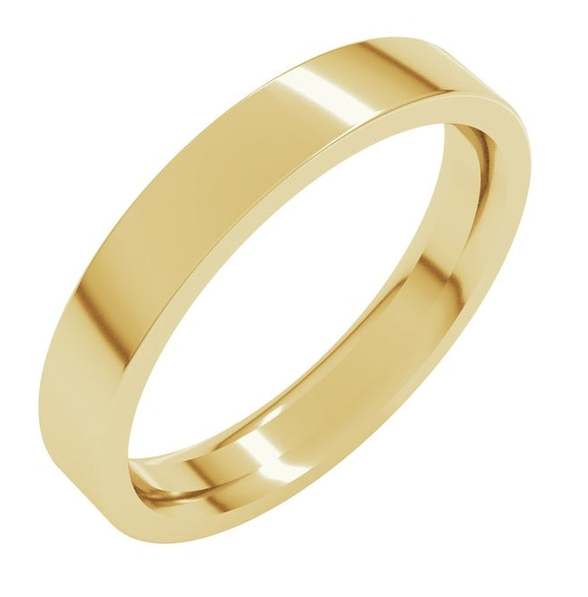 18K Yellow Gold Comfort-Fit Flat Band
