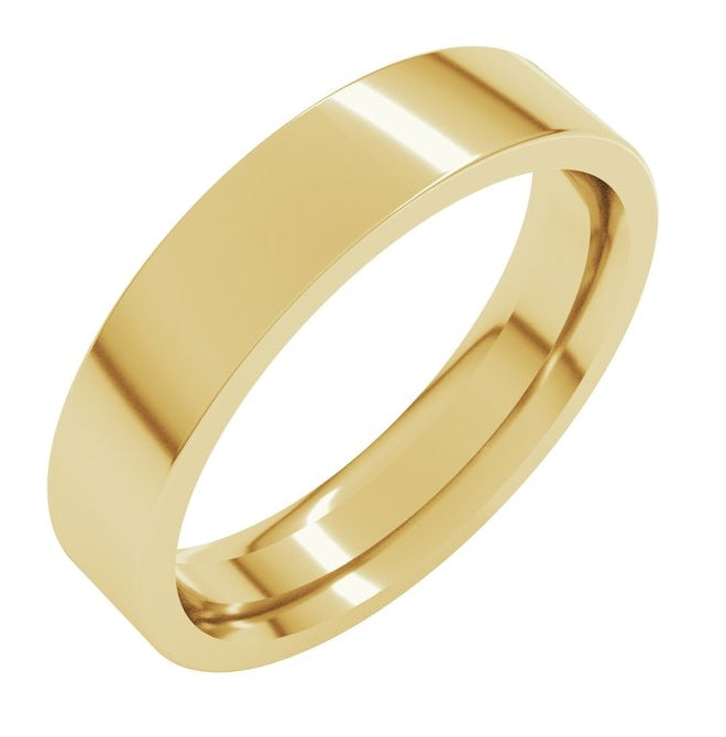18K Yellow Gold Comfort-Fit Flat Band