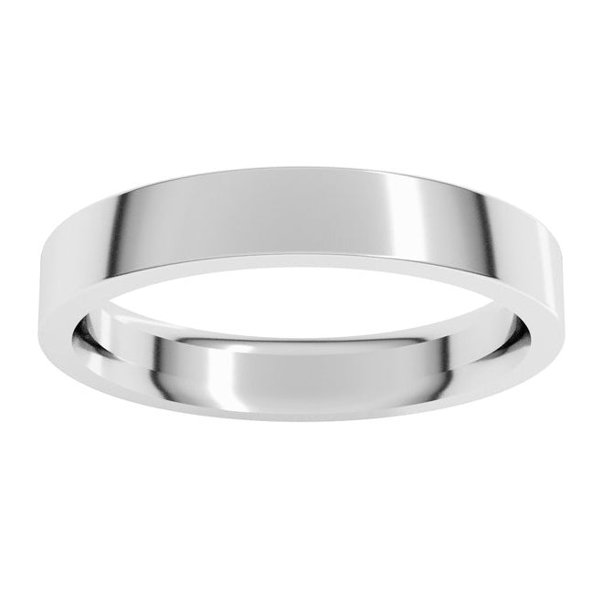 14K Yellow Or White Gold Or Sterling Silver Or Platinum Comfort-Fit Flat Band