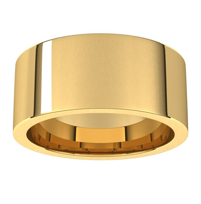 14K Yellow Or White Gold Or Sterling Silver Or Platinum Comfort-Fit Flat Band