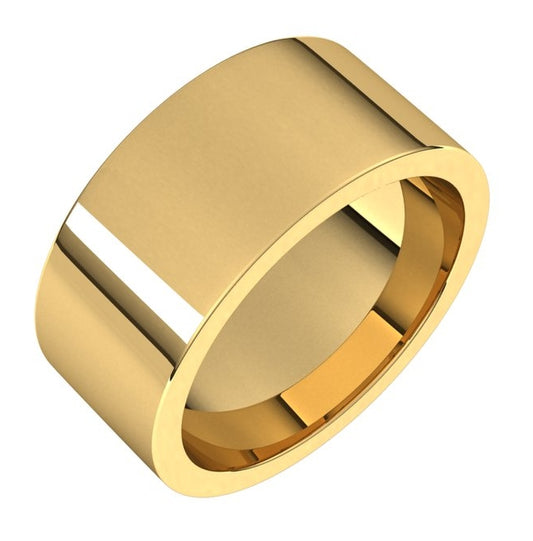 18K Yellow Gold Comfort-Fit Flat Band