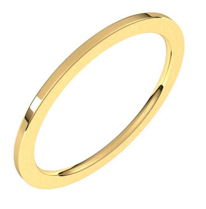 10K Yellow Gold Comfort-Fit Flat Band