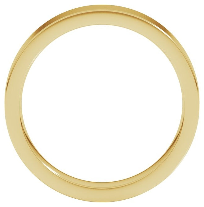 14K Yellow Or White Gold Or Sterling Silver Or Platinum Comfort-Fit Flat Band
