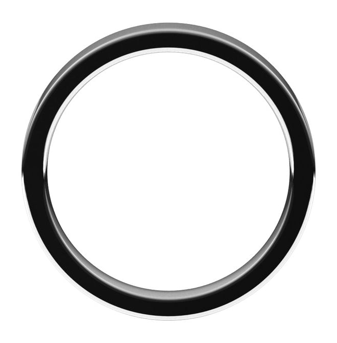 14K Yellow Or White Gold Or Sterling Silver Or Platinum Comfort-Fit Flat Band