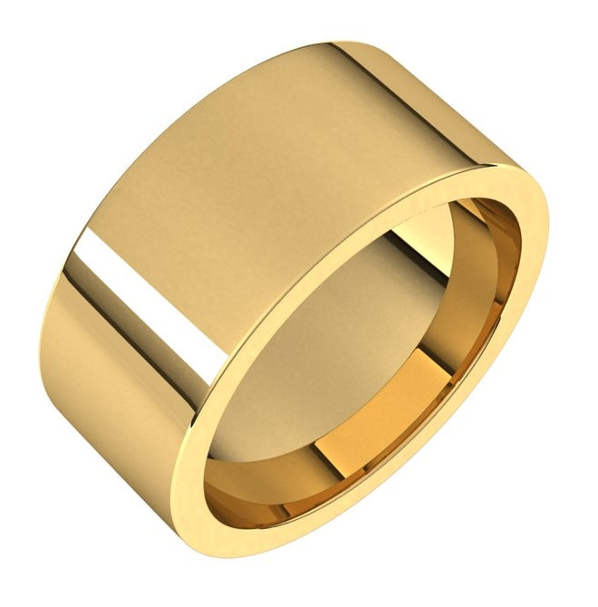 14K Yellow Or White Gold Or Sterling Silver Or Platinum Comfort-Fit Flat Band