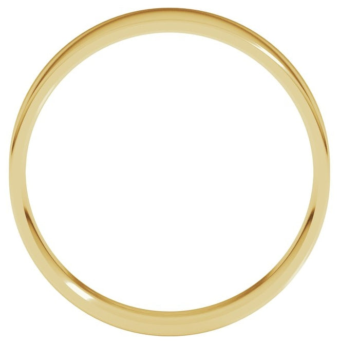 14K Yellow Or White Or Rose Gold Or Sterling Silver Or Platinum Ultra-Lightweight Comfort-Fit Flat Band