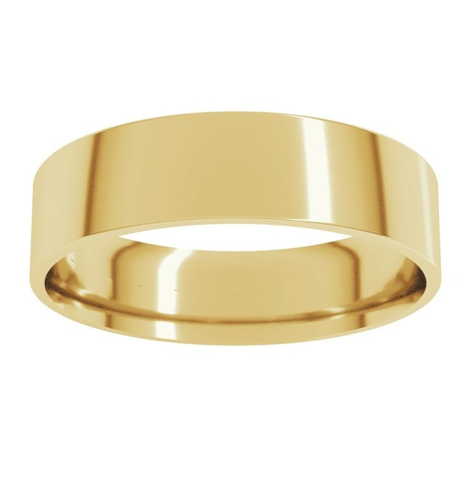 10K Yellow Or White Or Rose Gold Ultra-Lightweight Comfort-Fit Flat Band