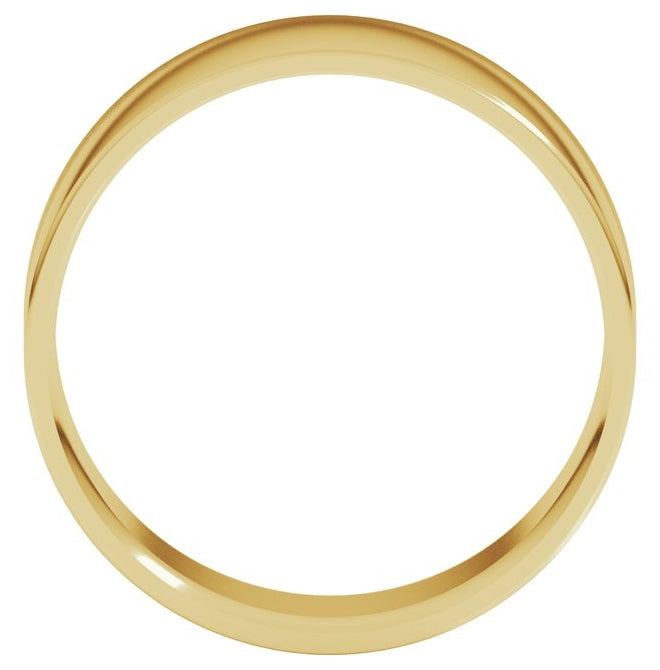 14K Yellow Or White Or Rose Gold Or Sterling Silver Or Platinum Ultra-Lightweight Comfort-Fit Flat Band