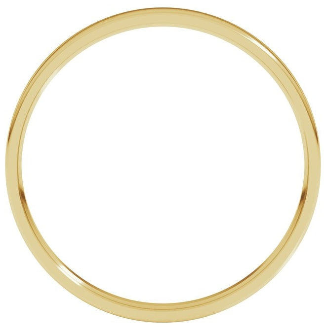 14K Yellow Or White Or Rose Gold Or Sterling Silver Or Platinum Ultra-Lightweight Comfort-Fit Flat Band