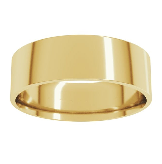 14K Yellow Or White Or Rose Gold Or Sterling Silver Or Platinum Ultra-Lightweight Comfort-Fit Flat Band