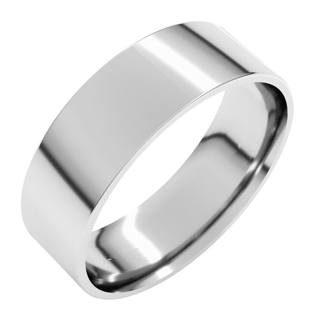 14K Yellow Or White Or Rose Gold Or Sterling Silver Or Platinum Ultra-Lightweight Comfort-Fit Flat Band