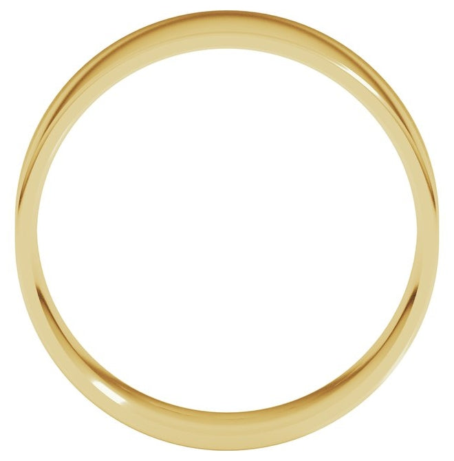 14K Yellow Or White Or Rose Gold Or Sterling Silver Or Platinum Ultra-Lightweight Comfort-Fit Flat Band