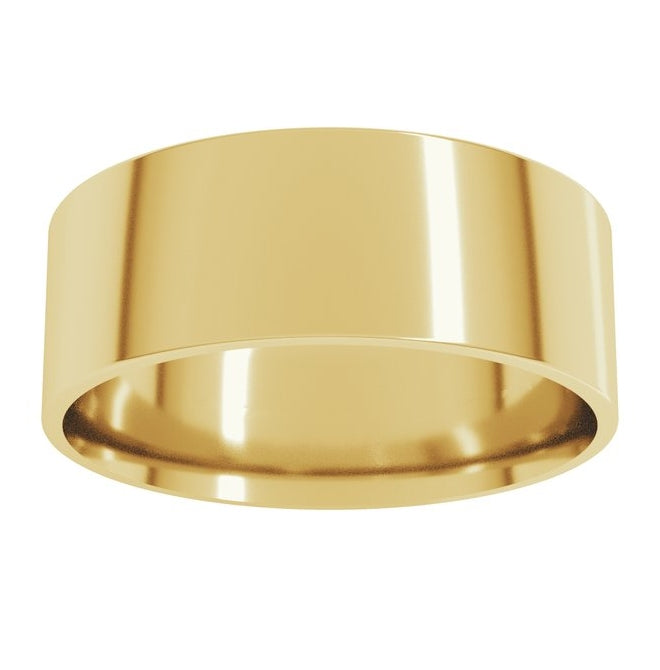 14K Yellow Or White Or Rose Gold Or Sterling Silver Or Platinum Ultra-Lightweight Comfort-Fit Flat Band