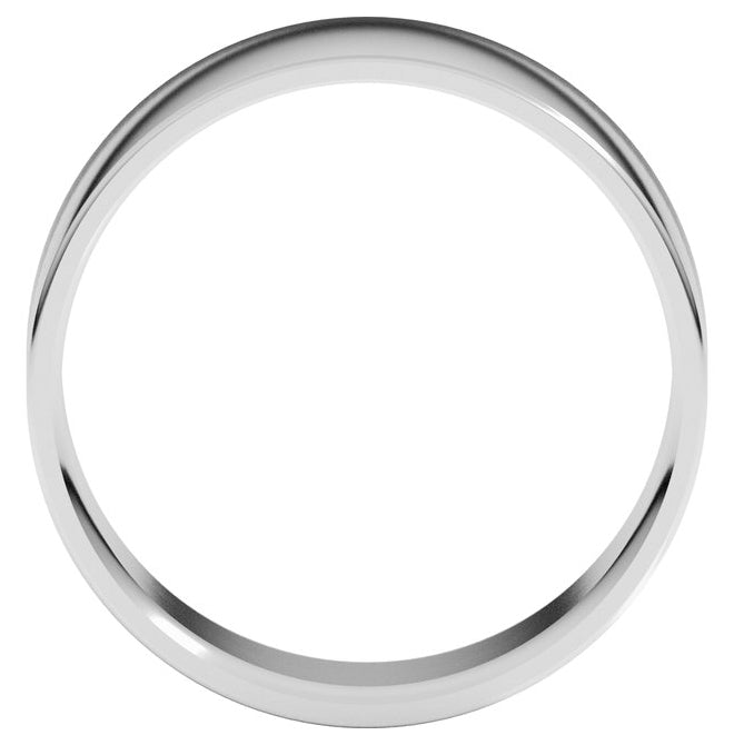 14K Yellow Or White Or Rose Gold Or Sterling Silver Or Platinum Ultra-Lightweight Comfort-Fit Flat Band
