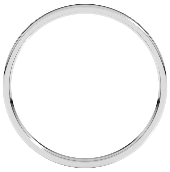 14K Yellow Or White Or Rose Gold Or Sterling Silver Or Platinum Ultra-Lightweight Comfort-Fit Flat Band