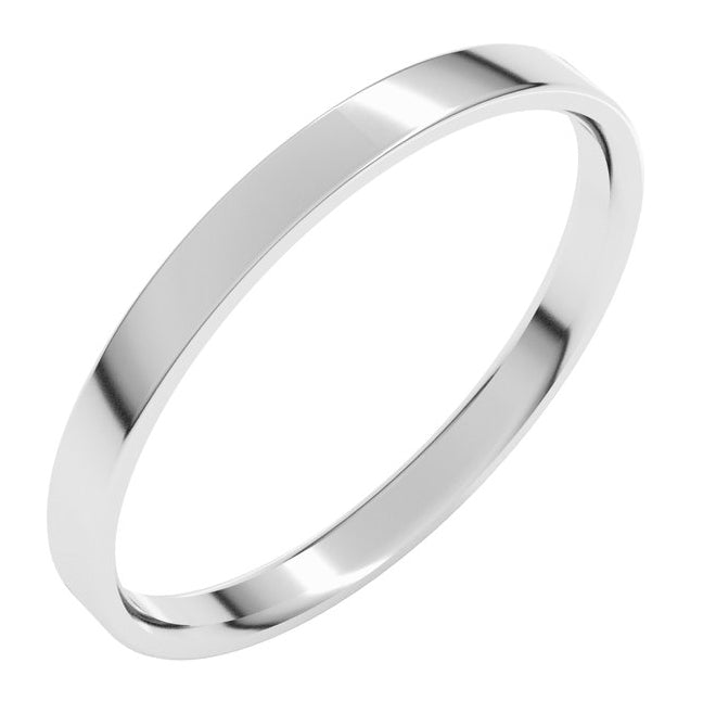 10K Yellow Or White Or Rose Gold Ultra-Lightweight Comfort-Fit Flat Band