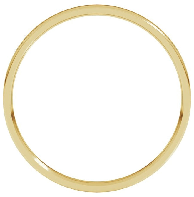 14K Yellow Or White Or Rose Gold Or Sterling Silver Or Platinum Ultra-Lightweight Comfort-Fit Flat Band