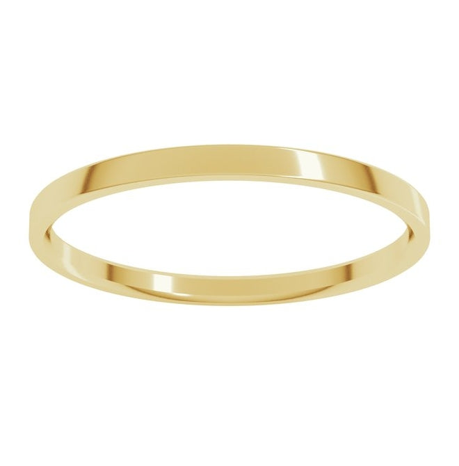 10K Yellow Or White Or Rose Gold Ultra-Lightweight Comfort-Fit Flat Band