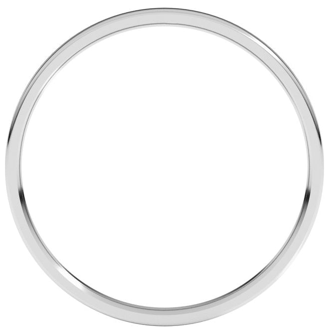 14K Yellow Or White Or Rose Gold Or Sterling Silver Or Platinum Ultra-Lightweight Comfort-Fit Flat Band