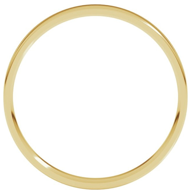 14K Yellow Or White Or Rose Gold Or Sterling Silver Or Platinum Ultra-Lightweight Comfort-Fit Flat Band