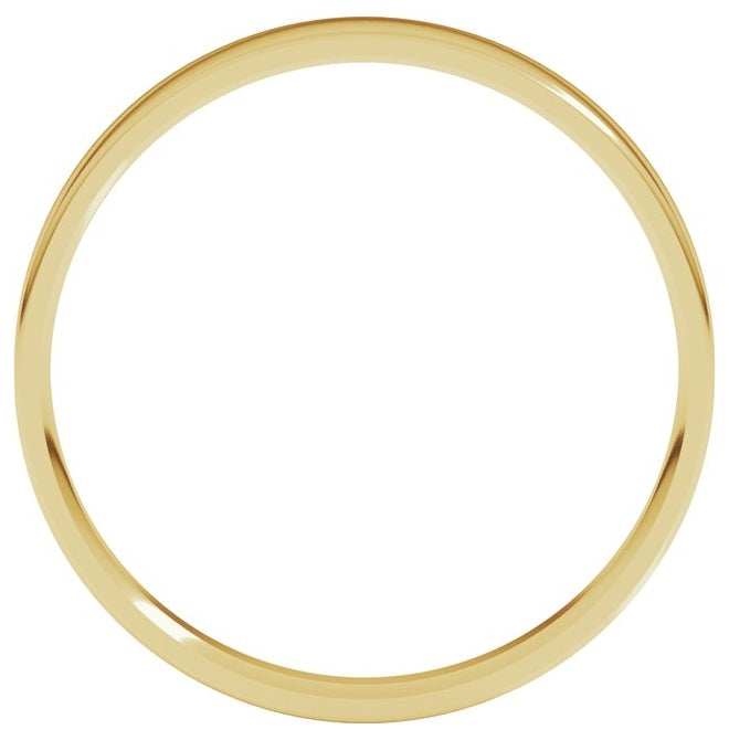 14K Yellow Or White Or Rose Gold Or Sterling Silver Or Platinum Ultra-Lightweight Comfort-Fit Flat Band