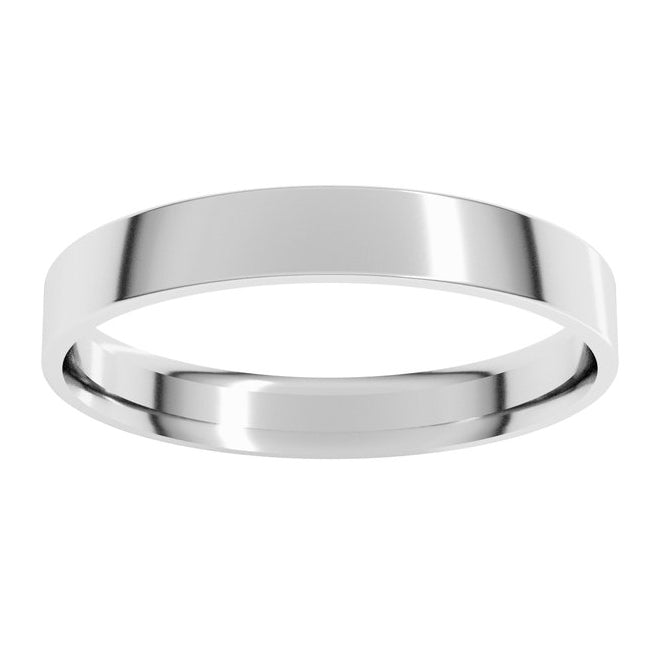 14K Yellow Or White Or Rose Gold Or Sterling Silver Or Platinum Ultra-Lightweight Comfort-Fit Flat Band