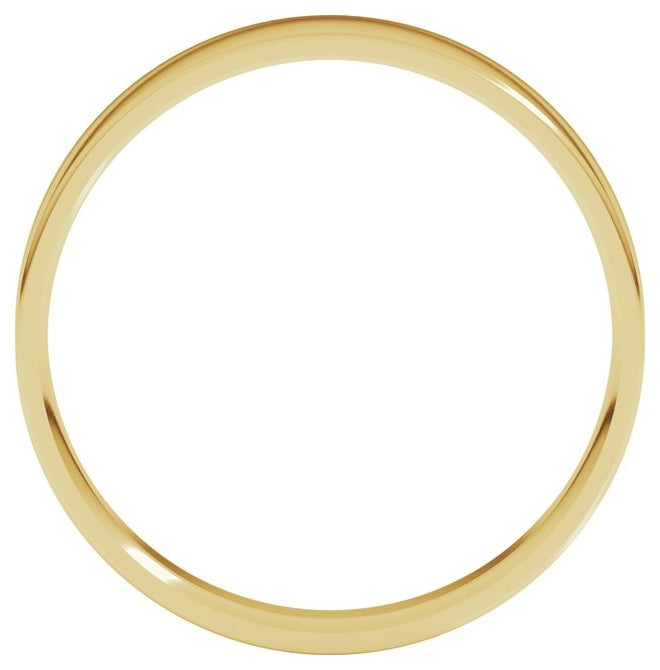 14K Yellow Or White Or Rose Gold Or Sterling Silver Or Platinum Ultra-Lightweight Comfort-Fit Flat Band