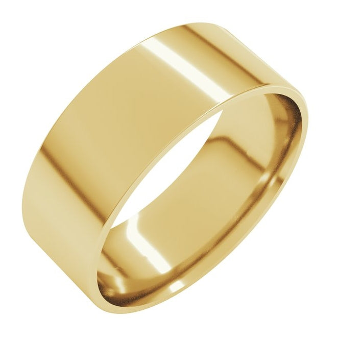 14K Yellow Or White Or Rose Gold Or Sterling Silver Or Platinum Ultra-Lightweight Comfort-Fit Flat Band