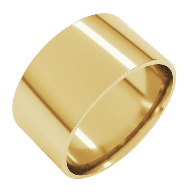 14K Yellow Or White Or Rose Gold Or Sterling Silver Or Platinum Ultra-Lightweight Comfort-Fit Flat Band