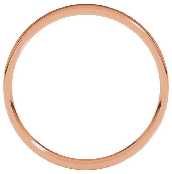 18K Yellow Or White Or Rose Gold Ultra-Lightweight Comfort-Fit Flat Band