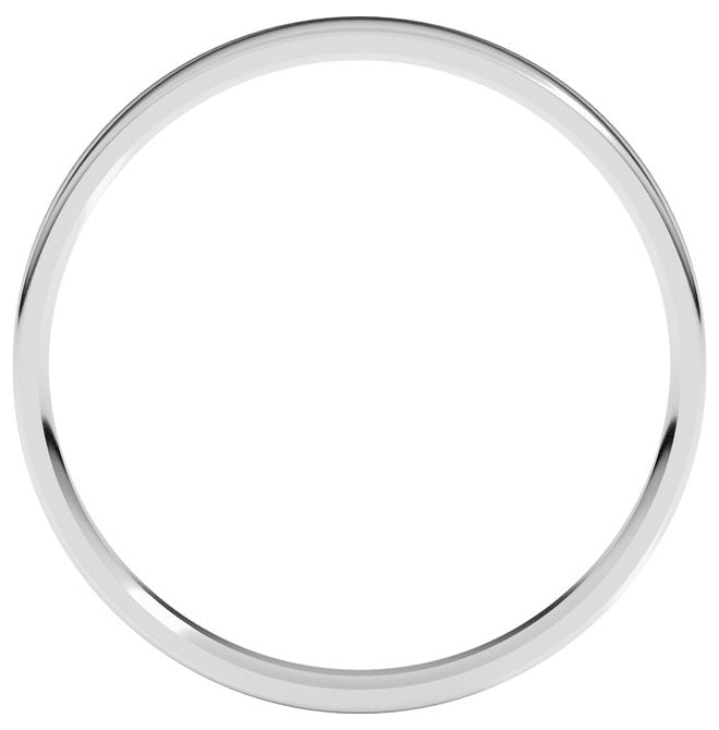 14K Yellow Or White Or Rose Gold Or Sterling Silver Or Platinum Ultra-Lightweight Comfort-Fit Flat Band