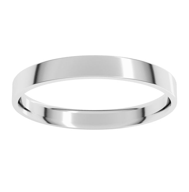 14K Yellow Or White Or Rose Gold Or Sterling Silver Or Platinum Ultra-Lightweight Comfort-Fit Flat Band